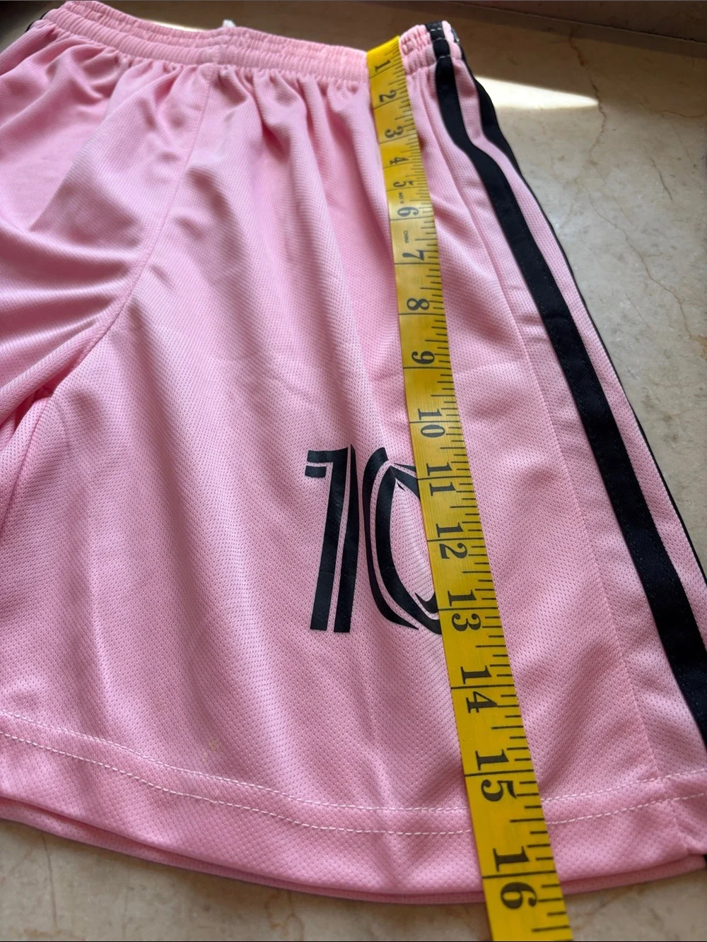 miami Pink Soccer Set Jersey & Shorts with Black Tag and Embroidered Crest